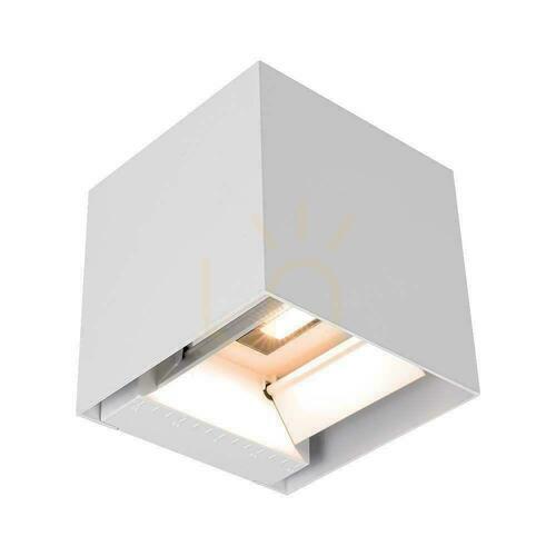 Kontrola Solární nástěnné svítidlo V-TAC 9W LED COB Adjustable White Cube 15x15cm IP65 VT-11109 4000K 860lm.