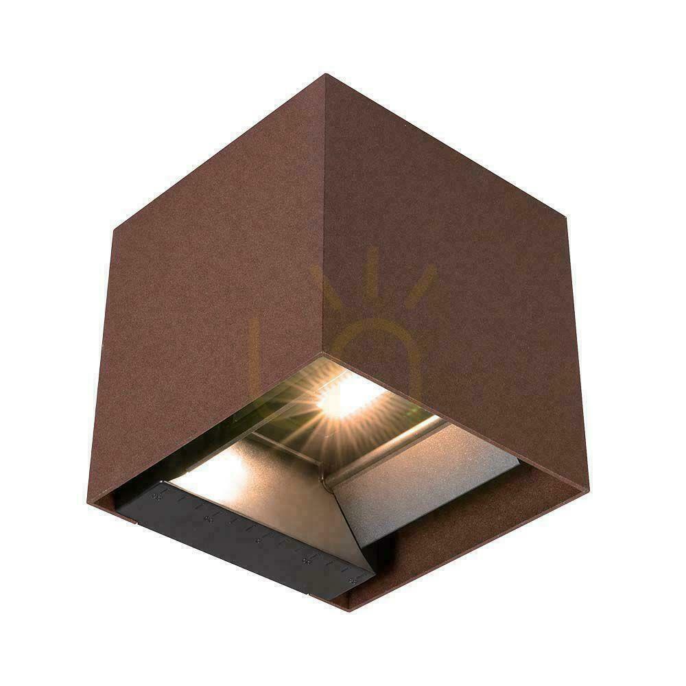 Kontrola Solární nástěnné svítidlo V-TAC 9W LED COB Adjustable Bronze Corten Cube 15x15cm IP65 VT-11109 4000K 860lm. Solární nástěnné svítidlo V-TAC 9W LED COB Adjustable Bronze Corten Cube 15x15cm IP65 VT-11109 4000K 860lm.