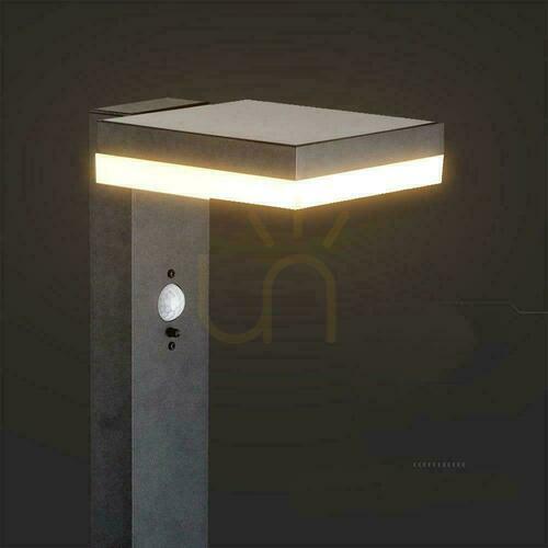Kontrola V-TAC 80cm solární zahradní tyč 5,5W LED IP54 Square Black VT-1167 3000K 220lm 3 roky záruka