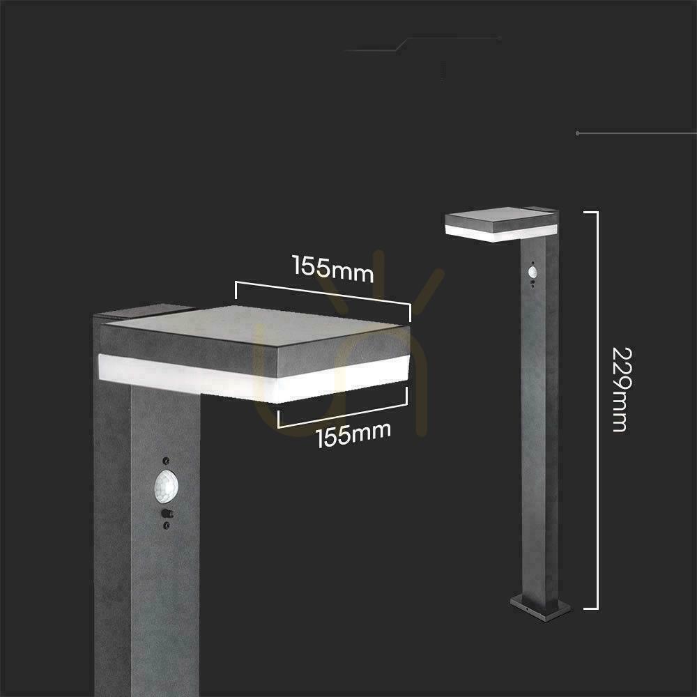 Zobrazit V-TAC 80cm solární zahradní tyč 5,5W LED IP54 Square Black VT-1167 3000K 220lm 3 roky záruka V-TAC 80cm solární zahradní tyč 5,5W LED IP54 Square Black VT-1167 3000K 220lm 3 roky záruka