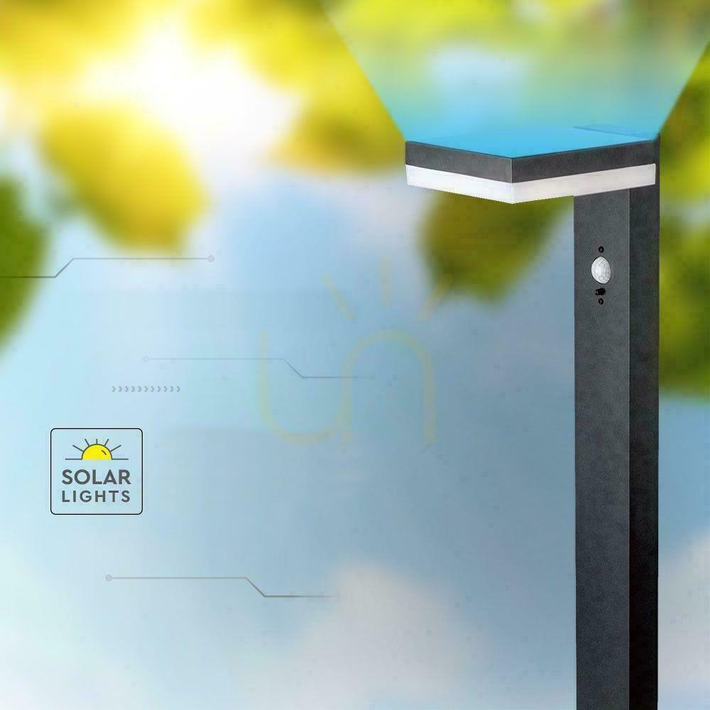 Zobrazit V-TAC 80cm solární zahradní tyč 5,5W LED IP54 Square Black VT-1167 3000K 220lm 3 roky záruka V-TAC 80cm solární zahradní tyč 5,5W LED IP54 Square Black VT-1167 3000K 220lm 3 roky záruka