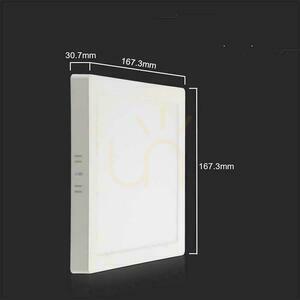 V-TAC Surface Mounted LED Panel Premium Downlight 12W Square 170x170 VT-60012 3000K 1200lm. small 3