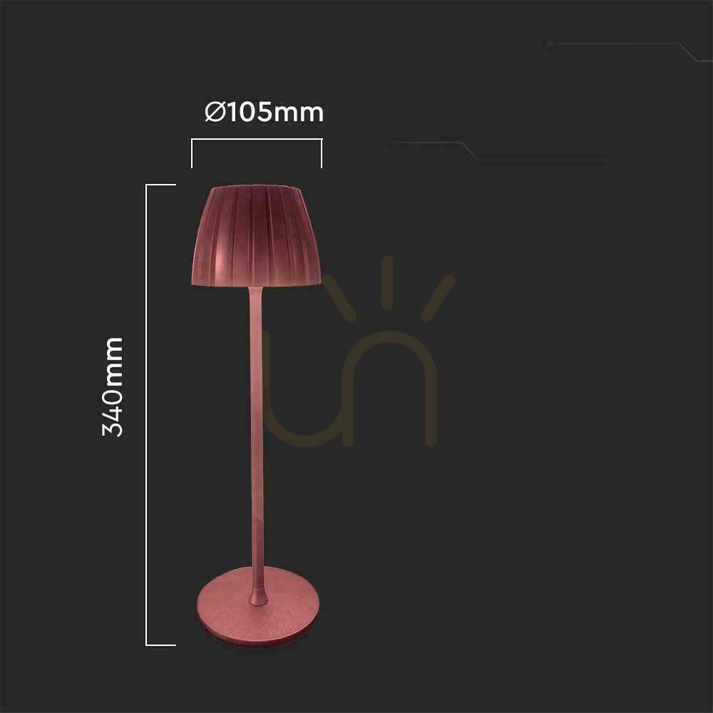 Zobrazit V-TAC 2,7W LED lampička na noční stolek 34cm USB nabíjení stmívatelná bronzová VT-7967 3000K-6000K 110lm V-TAC 2,7W LED lampička na noční stolek 34cm USB nabíjení stmívatelná bronzová VT-7967 3000K-6000K 110lm