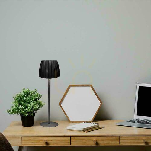 Kontrola Bezdrátová lampička V-TAC VT-7967 LED 2,7W akumulátor 1800 mAh, dotykové stmívání, 3000-6000K, černá, 34 cm