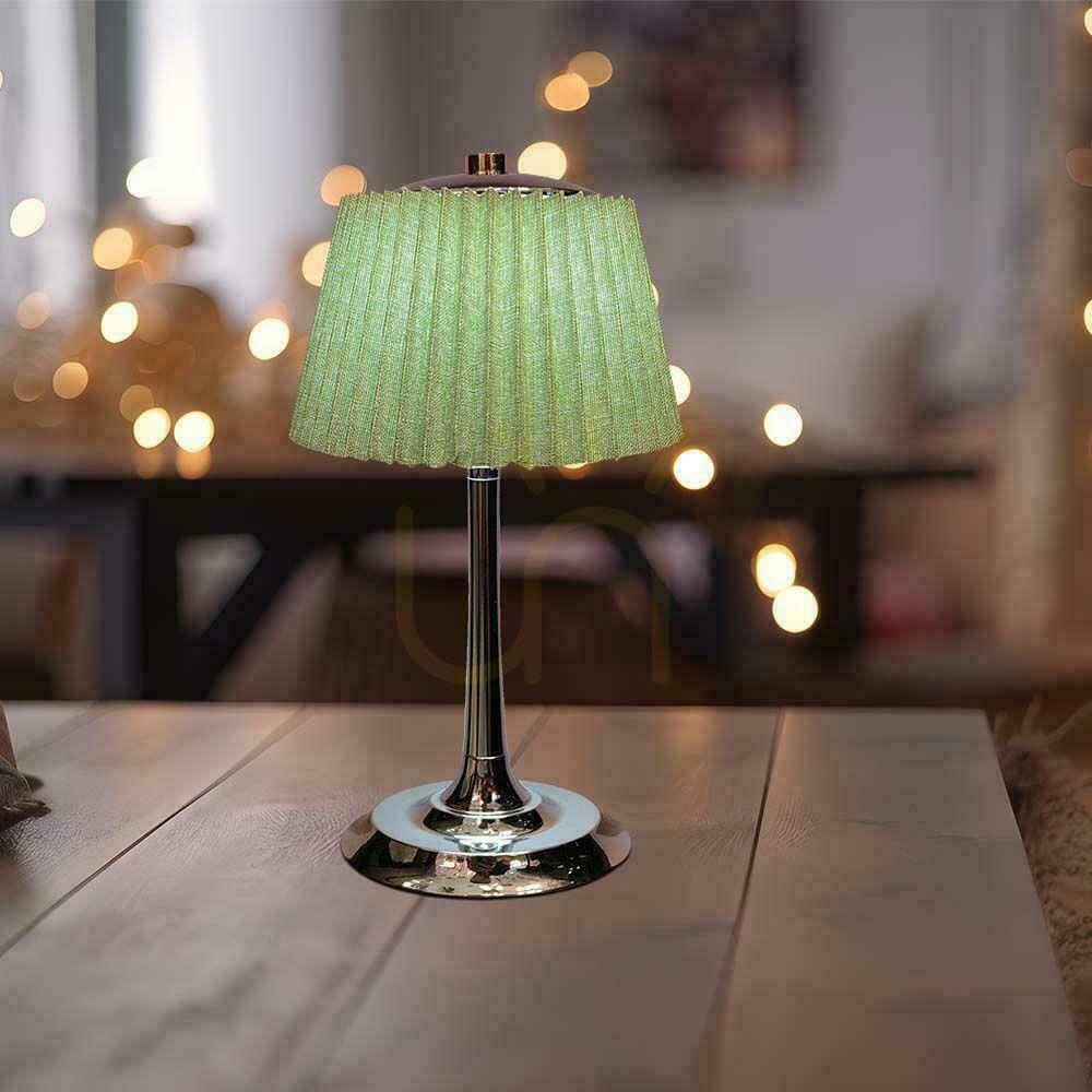 Náhled Stolní LED lampa V-TAC VT-7968-CG 1,5 W, chromová a světle zelená, 3 barvy světla Stolní LED lampa V-TAC VT-7968-CG 1,5 W, chromová a světle zelená, 3 barvy světla