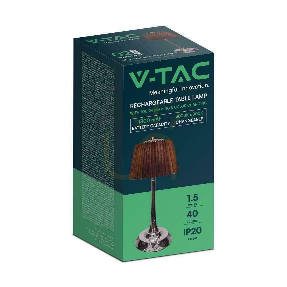 Zobrazit V-TAC 1,5W LED lampa na noční stolek 28cm USB nabíjení stmívatelná bronzová VT-7968 3000K-6000K 40lm V-TAC 1,5W LED lampa na noční stolek 28cm USB nabíjení stmívatelná bronzová VT-7968 3000K-6000K 40lm