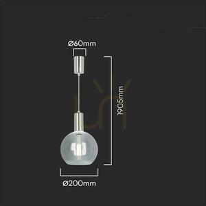 Závěsné svítidlo V-TAC 5W LED Akryl fi.20cm Chrom VT-10114 3000K 450lm 1 Závěsné svítidlo V-TAC 5W LED Akryl fi.20cm Chrom VT-10114 3000K 450lm small 1