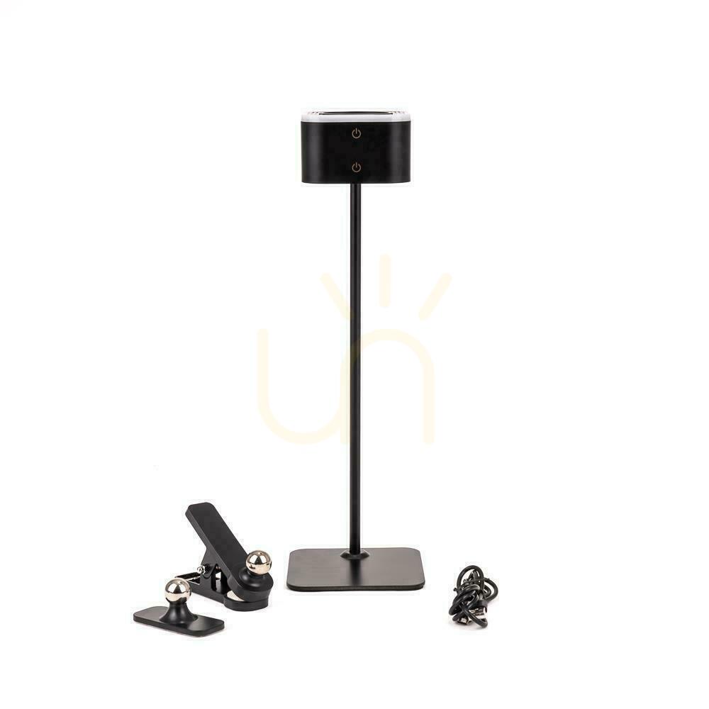 Zobrazit V-TAC Stolní lampa 4 v 1 35cm Svítilna s klipem na tapety 3W LED CCT černá VT-10115 3000K-6000K 300lm V-TAC Stolní lampa 4 v 1 35cm Svítilna s klipem na tapety 3W LED CCT černá VT-10115 3000K-6000K 300lm