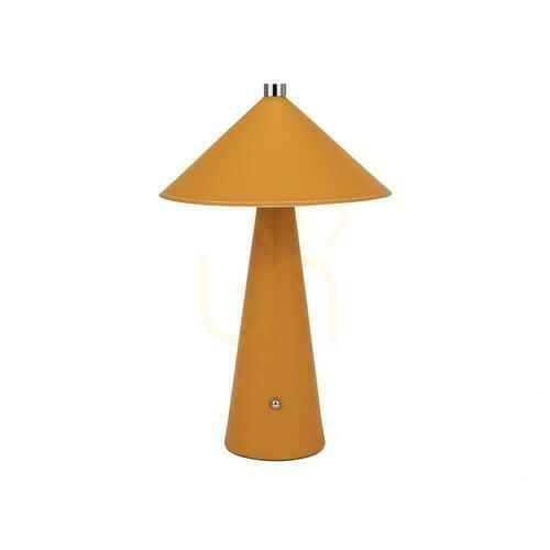 Kontrola V-TAC 3W LED stolní lampa na noční stolek 33cm CCT Nabíjení USB-C Stmívatelná žlutá kůže VT-10117-Y 3000K-6000K 240lm