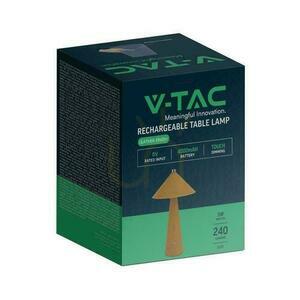 V-TAC 3W LED stolní lampa na noční stolek 33cm CCT Nabíjení USB-C Stmívatelná žlutá kůže VT-10117-Y 3000K-6000K 240lm small 4