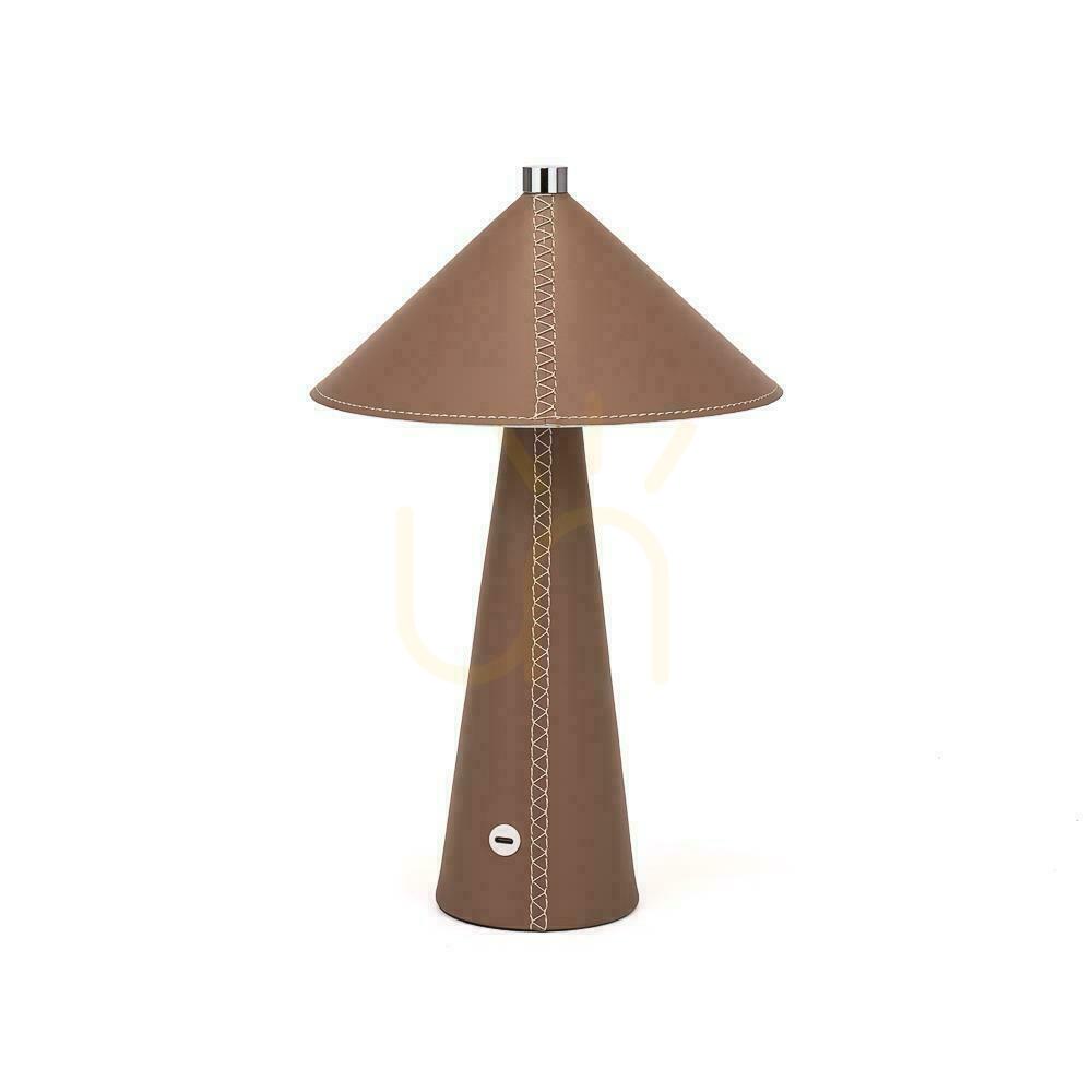 Náhled V-TAC 3W LED stolní lampa na noční stolek 33cm CCT USB-C s nabíjením Stmívatelná hnědá kůže VT-10117 3000K-6000K 240lm V-TAC 3W LED stolní lampa na noční stolek 33cm CCT USB-C s nabíjením Stmívatelná hnědá kůže VT-10117 3000K-6000K 240lm