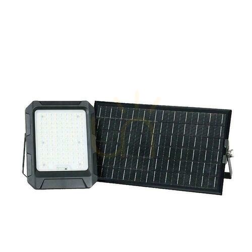 Kontrola V-TAC Solární LED projektor 15W Dálkové ovládání, AUTO, časovač, IP65 Černý VT-102W 4000K 1800lm