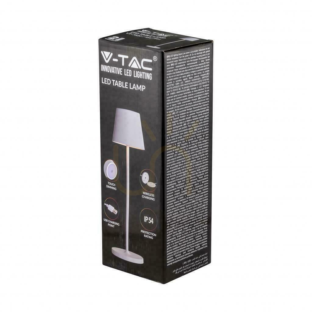 Zobrazit V-TAC 1,5W LED stolní noční světlo nabíjecí stmívatelné IP54 bílé VT-7997 3000K 150lm V-TAC 1,5W LED stolní noční světlo nabíjecí stmívatelné IP54 bílé VT-7997 3000K 150lm