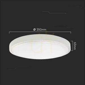 Přisazené stropní svítidlo V-TAC 18W LED kulatý 25cm s povrchovou montáží IP44 bílý VT-8618 6500K 1830lm small 3