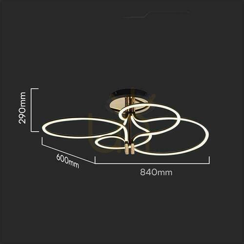 Kontrola V-TAC LED stropní svítidlo 36W Gold Black 29x84cm VT-7981 3000K 4150lm.
