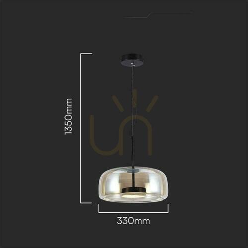 Kontrola Závěsné svítidlo V-TAC LED 6W Acrylic Amber 33x135cm VT-7988 3000K 750lm