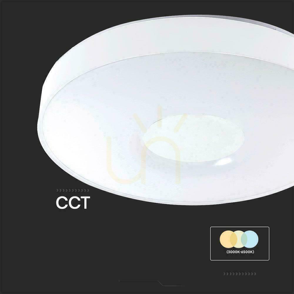 Zobrazit Plafond V-TAC 40W/60W VICTORY fi.49cm CCT Pilot TIMER VT-8566 3000K-6500K 6000lm Plafond V-TAC 40W/60W VICTORY fi.49cm CCT Pilot TIMER VT-8566 3000K-6500K 6000lm