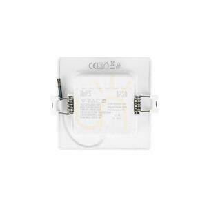 V-TAC 3W LED SAMSUNG CHIP Zapuštěný panel čtvercový 90x90mm VT-61003SQ-S 3000K 330lm small 2