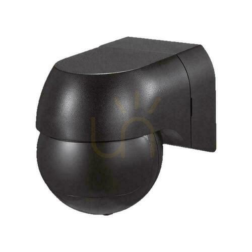 Kontrola Nástěnný pohybový senzor 180st Pohyblivá hlava černá FULL BLACK V-TAC VT-8028