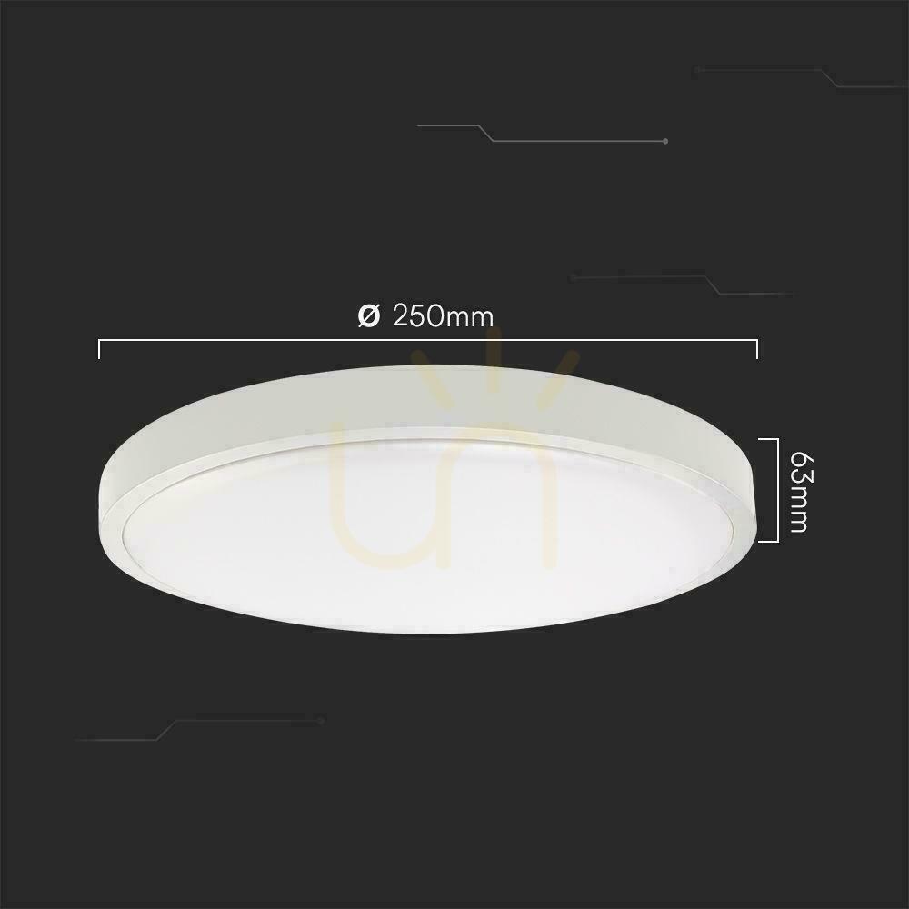 Zobrazit Plafond V-TAC 18W LED SAMSUNG CHIP kulatý 25cm povrchová montáž IP44 bílá VT-8618 3000K 1830lm 5 let záruka Plafond V-TAC 18W LED SAMSUNG CHIP kulatý 25cm povrchová montáž IP44 bílá VT-8618 3000K 1830lm 5 let záruka