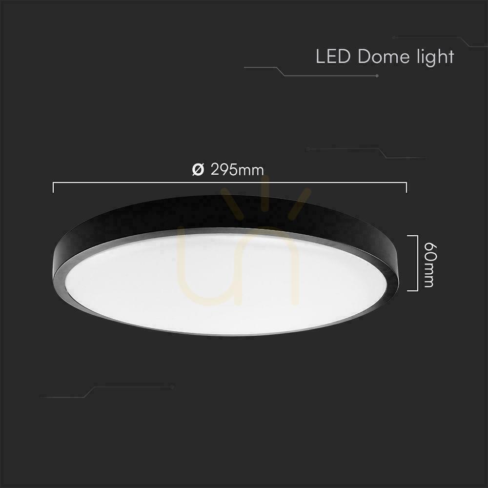 Zobrazit Plafond V-TAC 24W LED SAMSUNG CHIP kulatý 30cm povrchová montáž IP44 černý VT-8624B 3000K 2500lm 5 let záruka Plafond V-TAC 24W LED SAMSUNG CHIP kulatý 30cm povrchová montáž IP44 černý VT-8624B 3000K 2500lm 5 let záruka