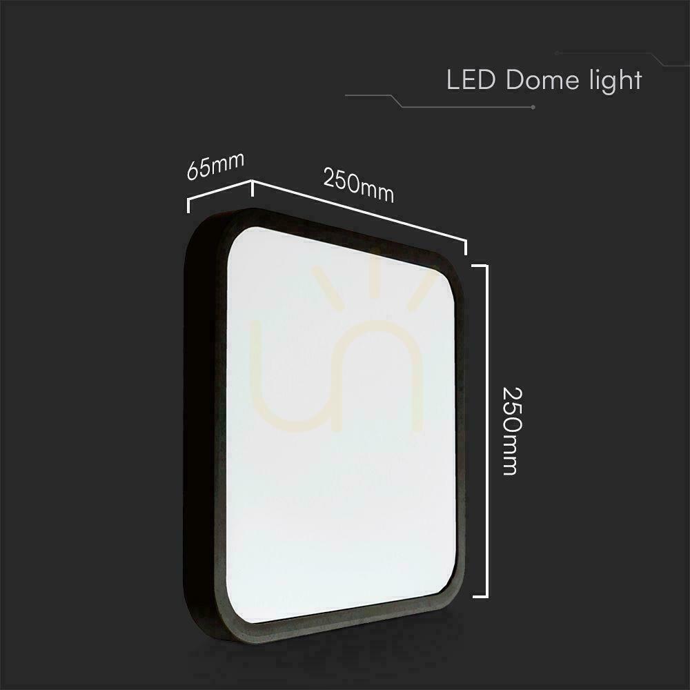 Zobrazit Plafond V-TAC 18W LED SAMSUNG CHIP Square 25x25cm Povrchová montáž IP44 Black VT-8618B 6500K 1830lm Záruka 5 let Plafond V-TAC 18W LED SAMSUNG CHIP Square 25x25cm Povrchová montáž IP44 Black VT-8618B 6500K 1830lm Záruka 5 let