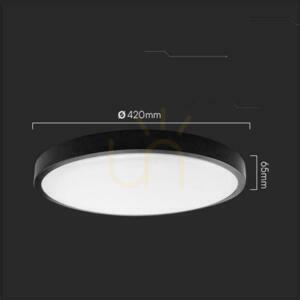 Stropní svítidlo V-TAC VT-8630S 36 W LED Samsung ø42 cm černé, mikrovlnné čidlo s dálkovým ovladačem, 4000 K 3820 lm, IP44 small 4