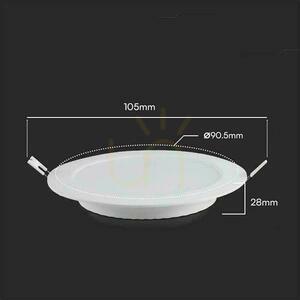 Kruhový vestavný LED panel V-TAC VT-61003RD-S 3W 3000K 330lm bílý, čip Samsung small 3
