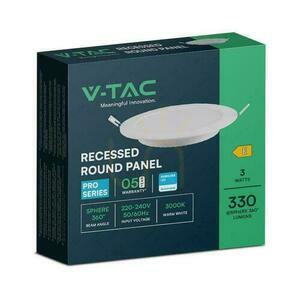 Kruhový vestavný LED panel V-TAC VT-61003RD-S 3W 3000K 330lm bílý, čip Samsung small 4