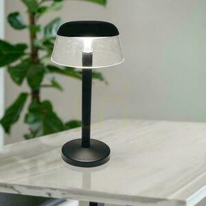 V-TAC 3W LED stolní lampa na noční stolek 28cm USB nabíjení stmívatelná černá VT-75002 3000K-6000K 110lm small 6