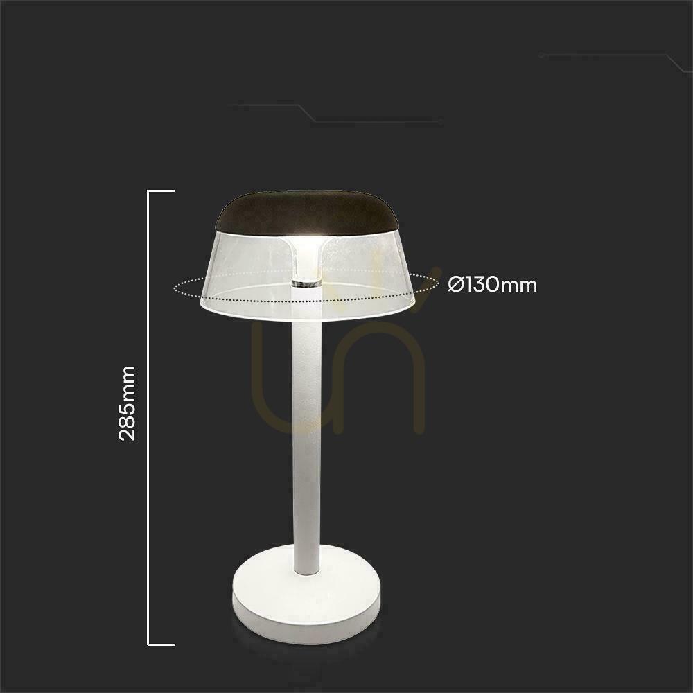 Pohled V-TAC 3W LED stolní lampa na noční stolek 28cm USB nabíjení Stmívatelná bílá VT-75002 3000K-6000K 110lm V-TAC 3W LED stolní lampa na noční stolek 28cm USB nabíjení Stmívatelná bílá VT-75002 3000K-6000K 110lm