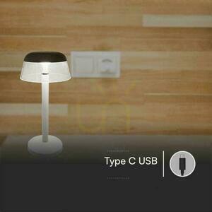 V-TAC 3W LED stolní lampa na noční stolek 28cm USB nabíjení Stmívatelná bílá VT-75002 3000K-6000K 110lm 4 V-TAC 3W LED stolní lampa na noční stolek 28cm USB nabíjení Stmívatelná bílá VT-75002 3000K-6000K 110lm small 4