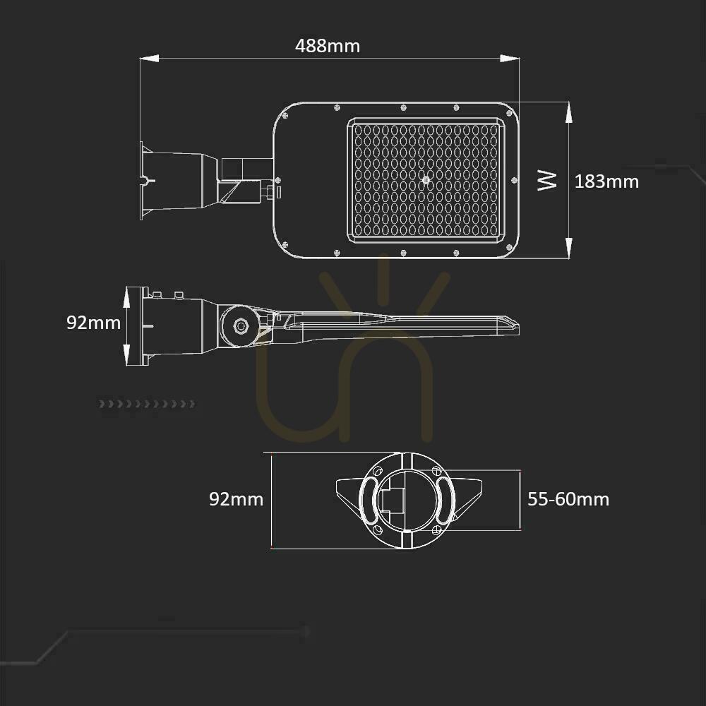 Kontrola V-TAC SAMSUNG CHIP LED pouliční svítidlo s nastavitelným 100W náhradním LED modulem VT-105ST 4000K 9400lm 5 let záruka V-TAC SAMSUNG CHIP LED pouliční svítidlo s nastavitelným 100W náhradním LED modulem VT-105ST 4000K 9400lm 5 let záruka