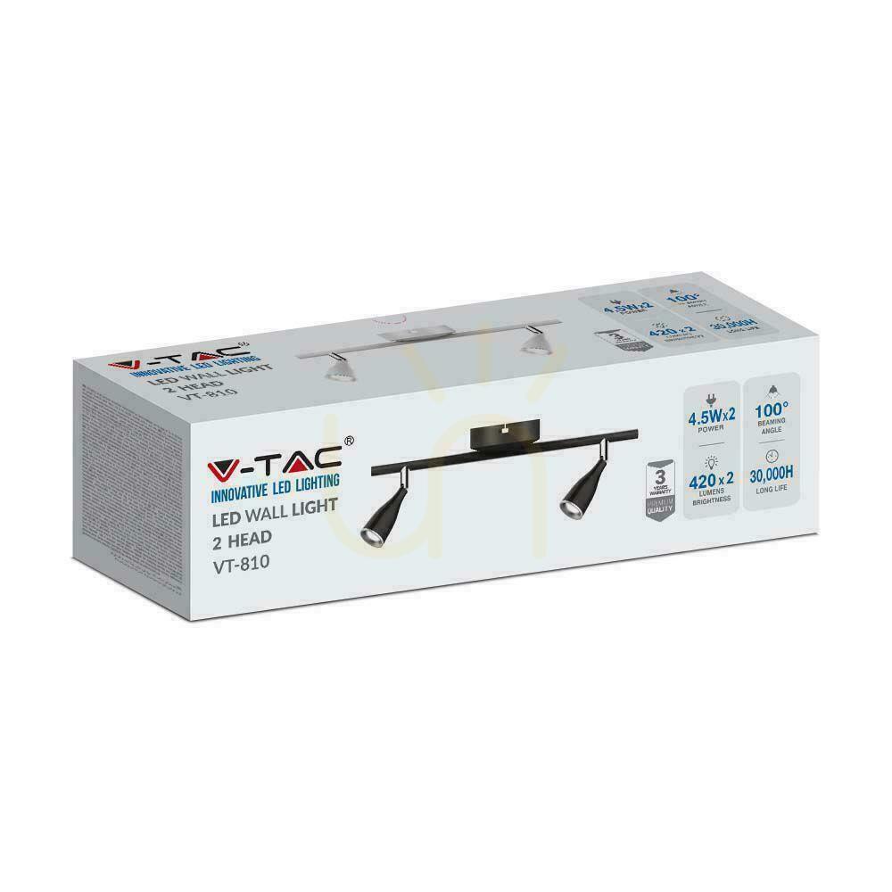Náhled V-TAC 9W LED stropní páskové svítidlo černé VT-810 4000K 840lm Záruka 3 roky V-TAC 9W LED stropní páskové svítidlo černé VT-810 4000K 840lm Záruka 3 roky