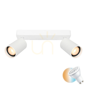Bílé dvoubodové bodové svítidlo Italux Nesto GU10 SPL-23436-2-WH small 0