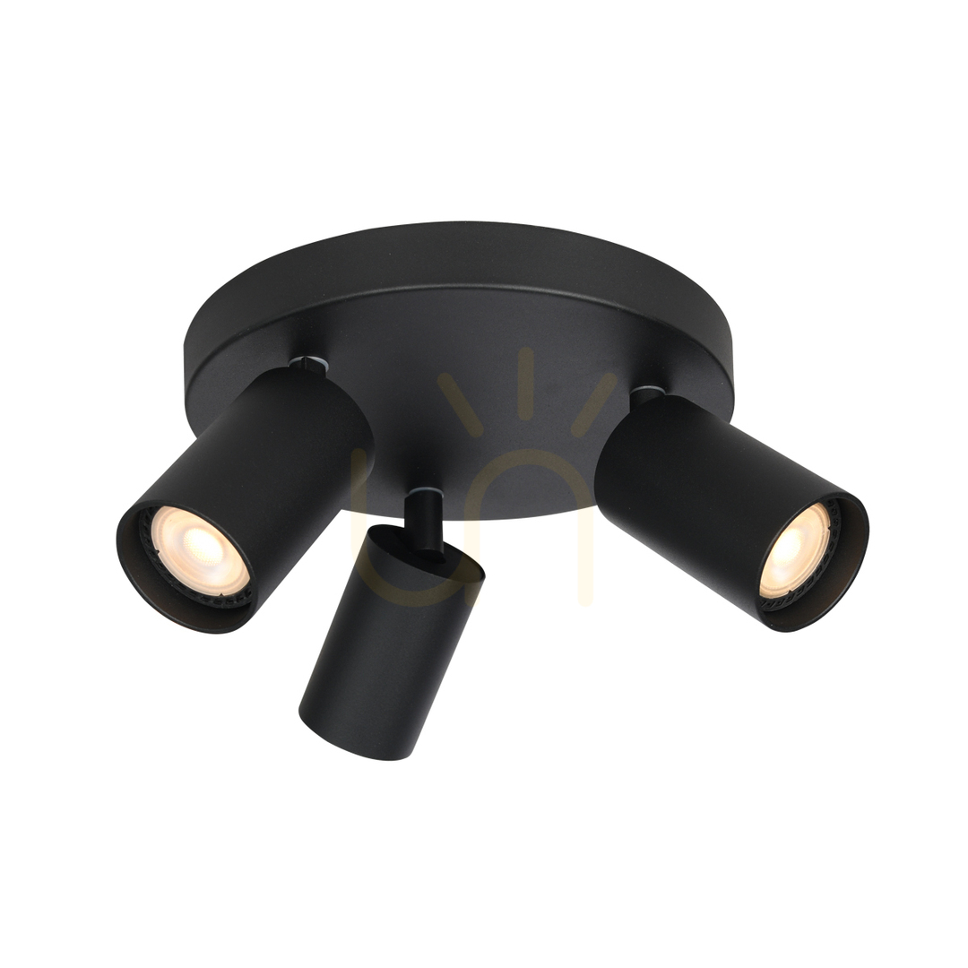 Pohled Reflektor Italux Nesto 3x GU10 černý IP20, 22 cm, SPL-23436-3R-BK Reflektor Italux Nesto 3x GU10 černý IP20, 22 cm, SPL-23436-3R-BK