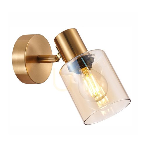 Kontrola Reflektor Italux Santia mosaz jantarové sklo E14 SPL-65342-1-BRO-AMB
