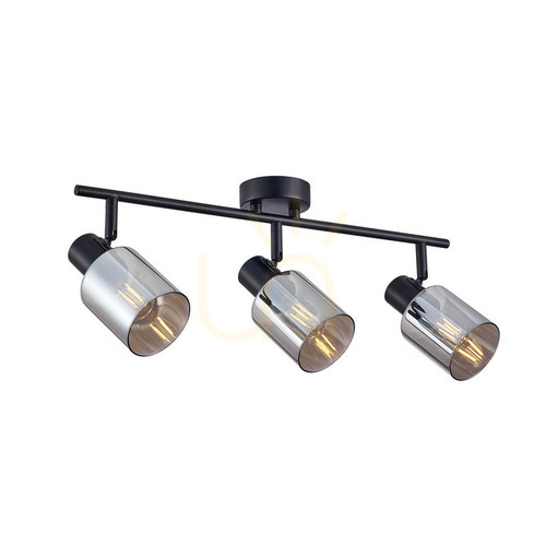 Kontrola Reflektor Italux Santia 3xE14 černý/šedé sklo SPL-65342-3-BK-SG