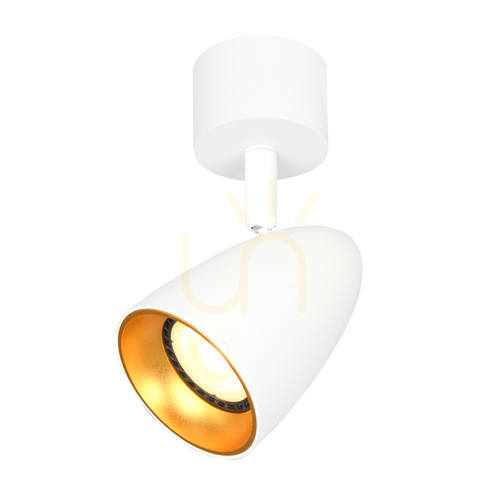 Kontrola Stropní bodové svítidlo Italux Tino bílé/zlaté 1xGU10 SPL-36748-1R-WH-GD