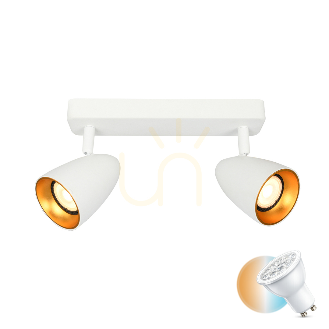 Kontrola Bodové svítidlo Italux Tino bílé 2x GU10 10W IP20 SPL-36748-2-WH-GD Bodové svítidlo Italux Tino bílé 2x GU10 10W IP20 SPL-36748-2-WH-GD