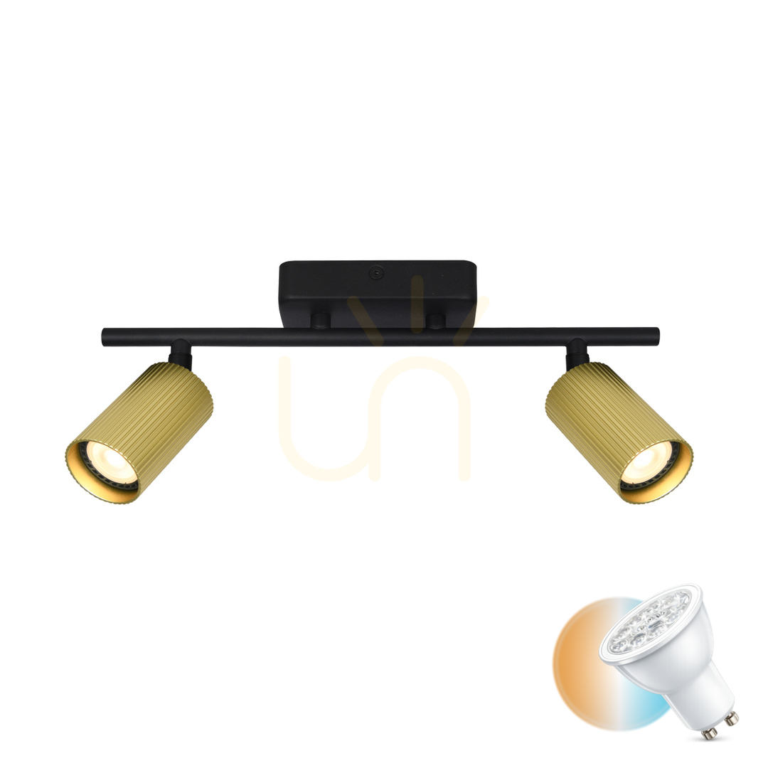 Kontrola Reflektor Italux Tris 2x GU10 černý 34 cm SKU SPL-46829-2-BK-GD Reflektor Italux Tris 2x GU10 černý 34 cm SKU SPL-46829-2-BK-GD