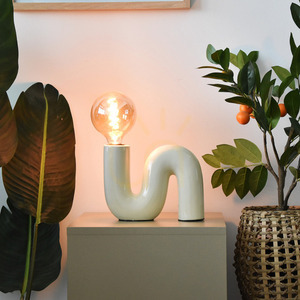 Stolní lampa Aviano POP SERPENT LX24801, vanilková keramika, E27, 20 cm small 1