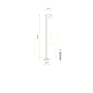 Venkovní stojací svítidlo Nowodvorski RUBY LED černé 7 W 100 cm 11542 small 5