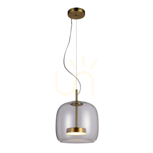 Kontrola Závěsné LED svítidlo Italux Caste zlaté 10W 3000K PND-17760A-BRSS-CL