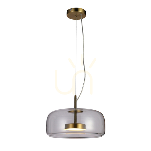 Kontrola Závěsné LED svítidlo Italux Caste 10W 3000K zlaté 33 cm PND-17760B-BRSS-CL