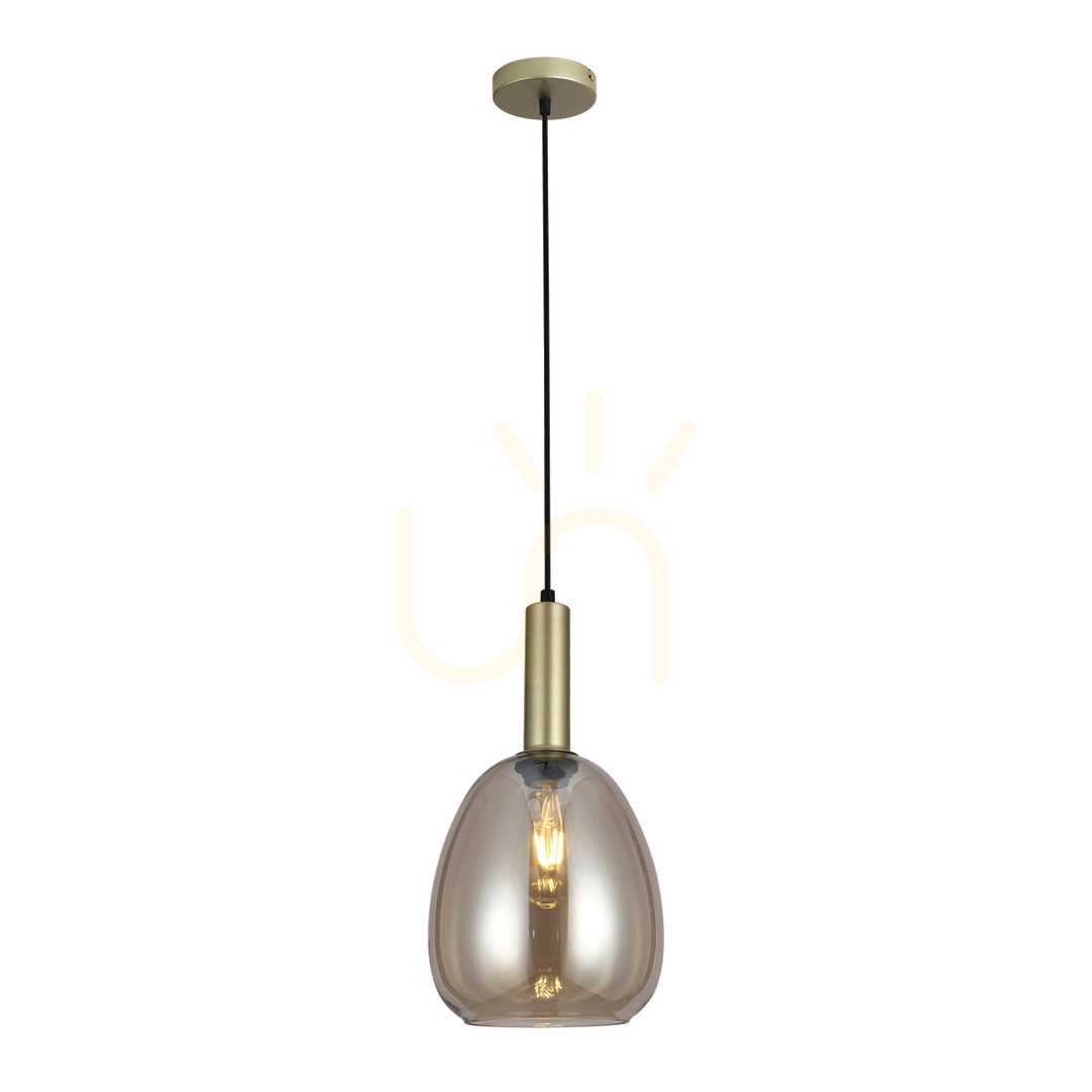 Kontrola Závěsné svítidlo Italux Gater E27 1x40W zlaté 21 cm PND-23541-1-GD-CH Závěsné svítidlo Italux Gater E27 1x40W zlaté 21 cm PND-23541-1-GD-CH