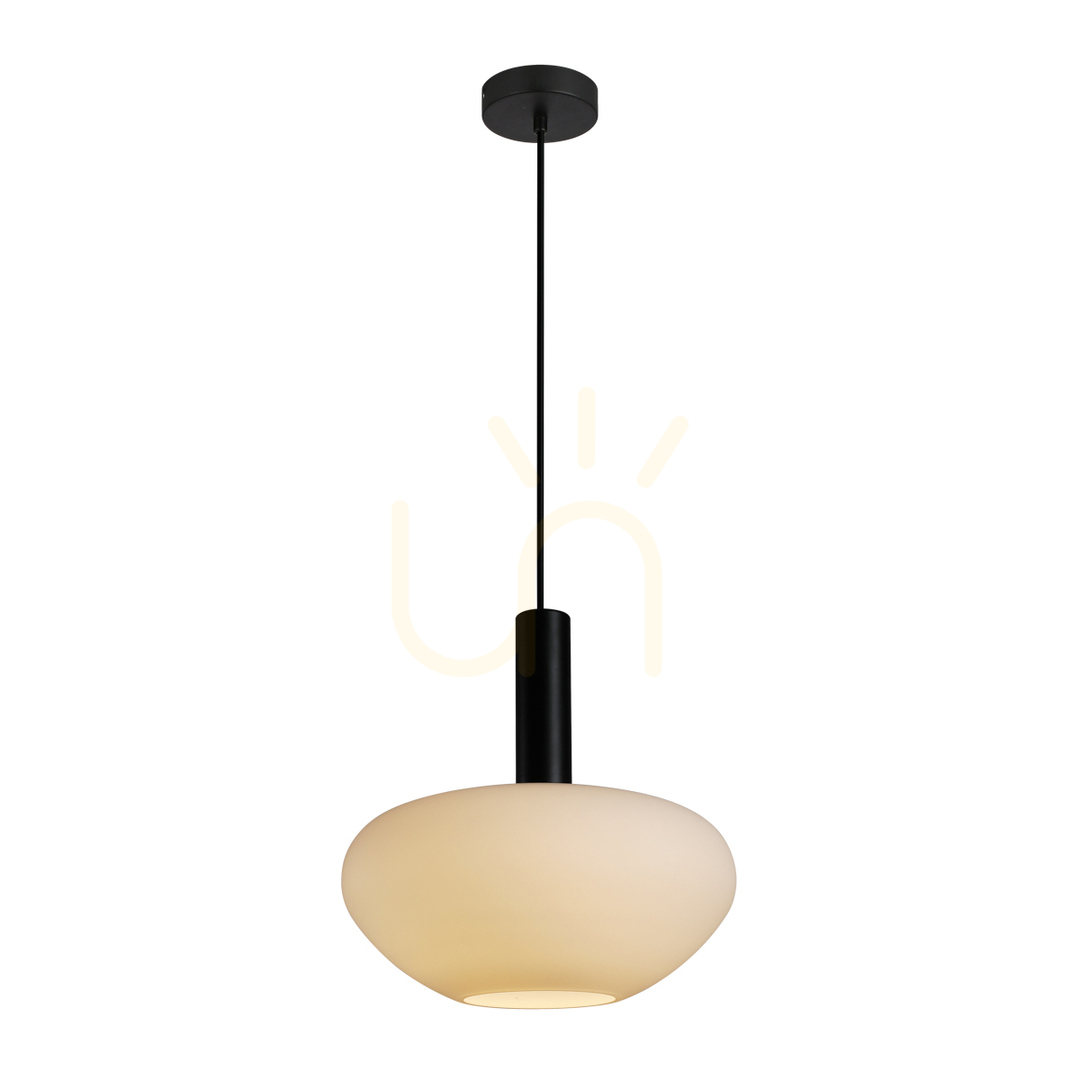 Kontrola Závěsná lampa Italux Gater černá/opál E27 PND-23541A-1-BK-OP Závěsná lampa Italux Gater černá/opál E27 PND-23541A-1-BK-OP