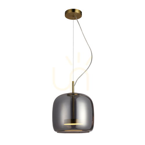 Kontrola Závěsné LED svítidlo Italux Caste kouřové zlaté PND-17760A-BRSS-SG
