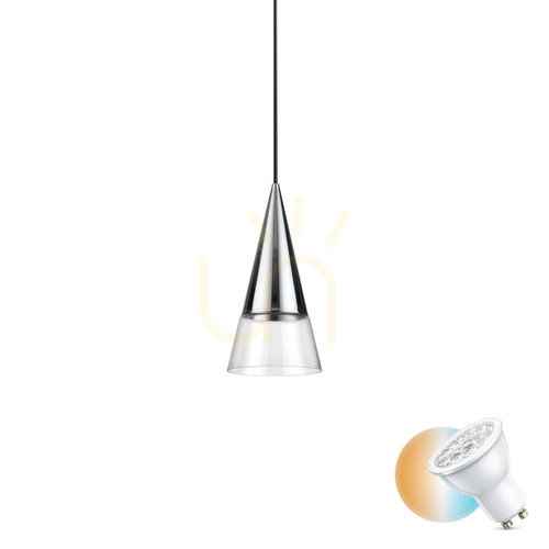Kontrola Závěsné svítidlo Ideal Lux Cono SP1 Cromo chrom sklo GU10 321462