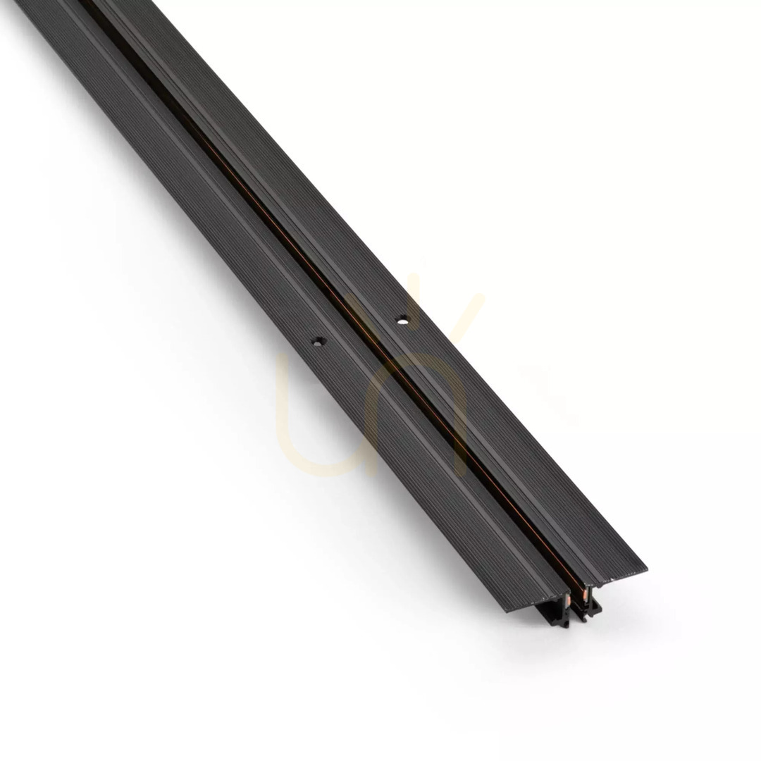 Pohled Zápustný profil Ideallux DEVA 332512 černý hliník 2000 mm Zápustný profil Ideallux DEVA 332512 černý hliník 2000 mm